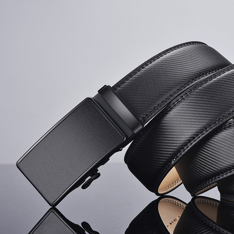 Two-layer Leather Automatic Buckle Belt