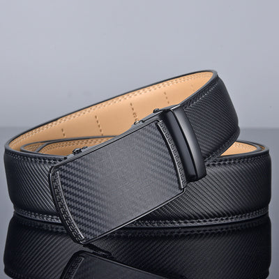 Two-layer Leather Automatic Buckle Belt