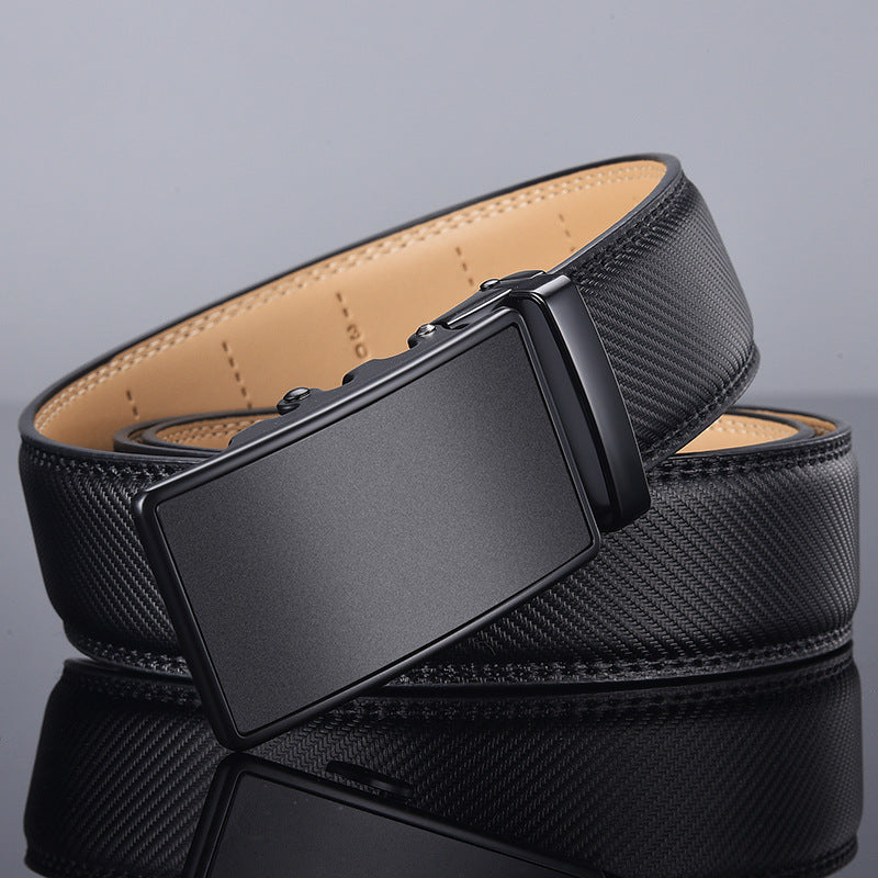 Two-layer Leather Automatic Buckle Belt