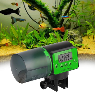 LZJV Smart Automatic Fish Feeder — 200 g Drum