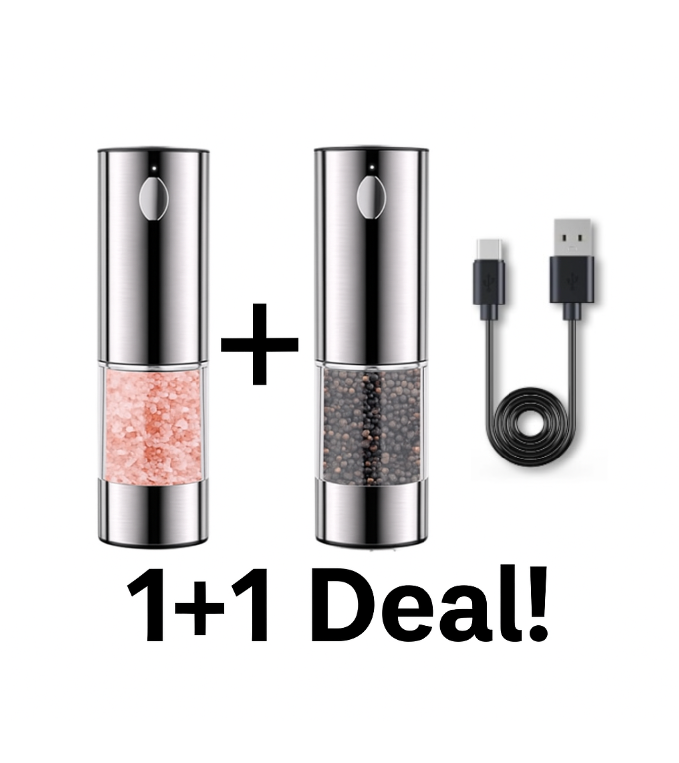 Premium AutoSpice Salt & Pepper Grinder - Buy 1 Get 1 Free