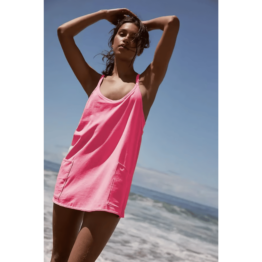 Women's Sleeveless V-Neck Tennis Dress with Built-in Shorts & Pockets || Pack Of 4