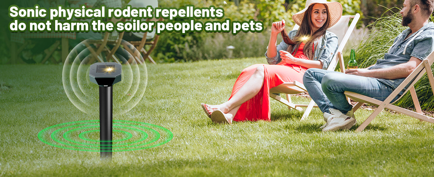 Mole & Rabbit Repellent Solar Powered PACK OF 6