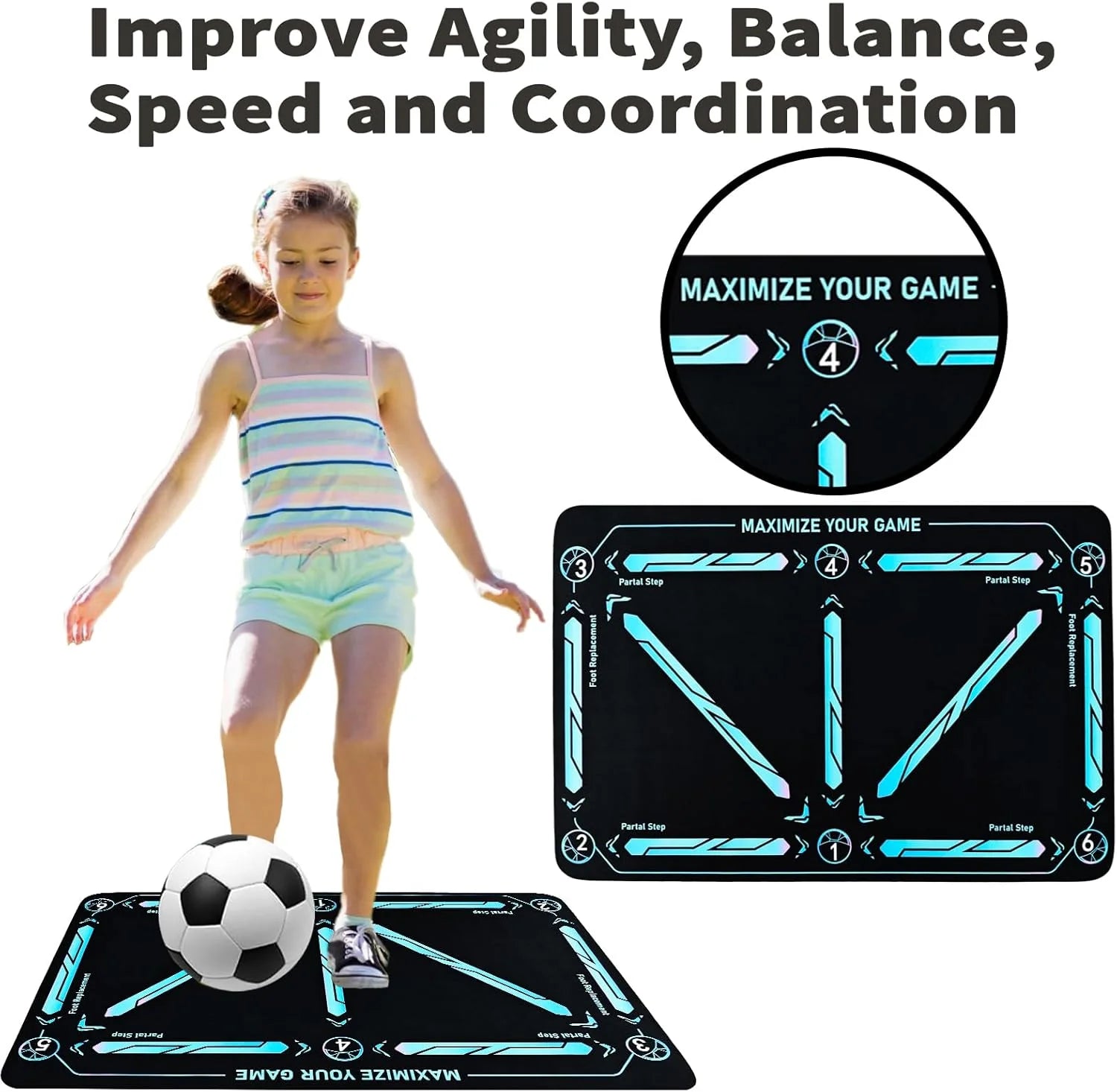 Non-Slip Football Train Mat for All Levels