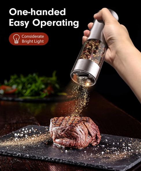 Premium AutoSpice Salt & Pepper Grinder - Buy 1 Get 1 Free