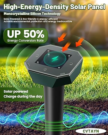 Mole & Rabbit Repellent Solar Powered PACK OF 6