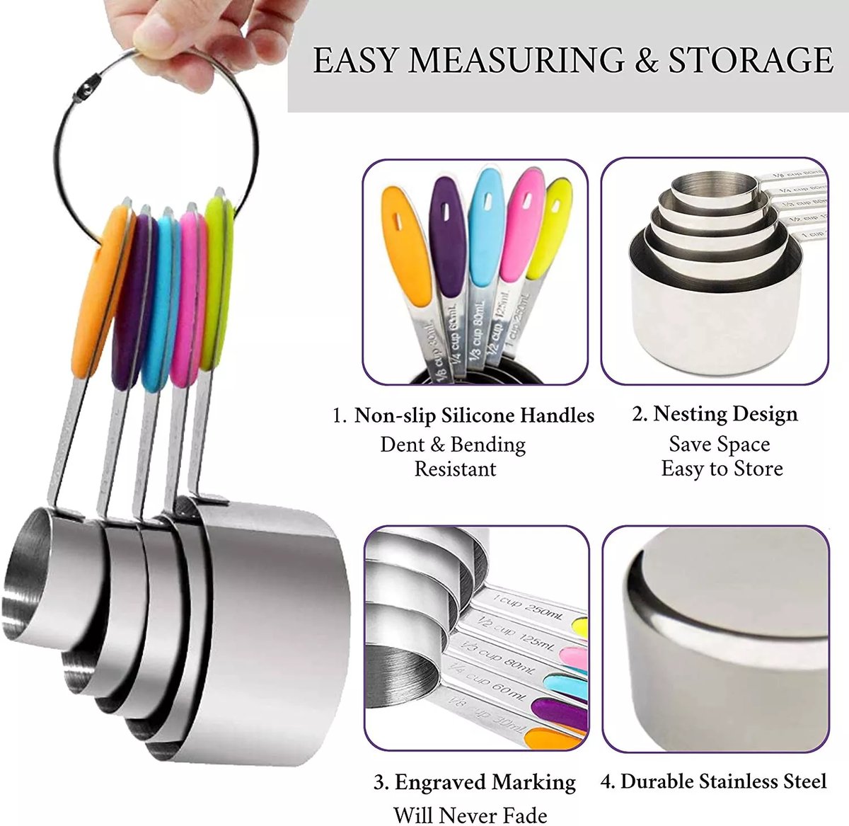 Stainless Steel Magnetic Measuring Full Set