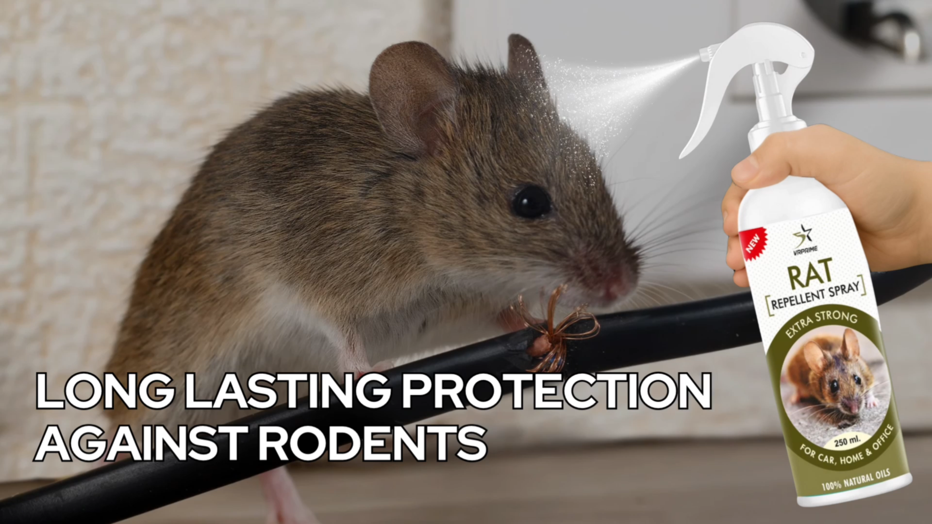 Rat & Mouse Repellent Spray for Car, Home & Office