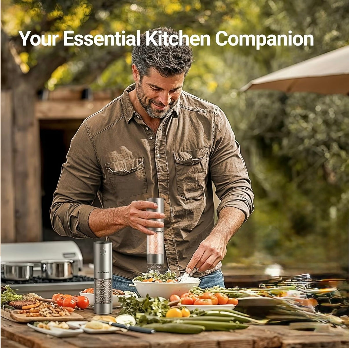 Premium AutoSpice Salt & Pepper Grinder - Buy 1 Get 1 Free