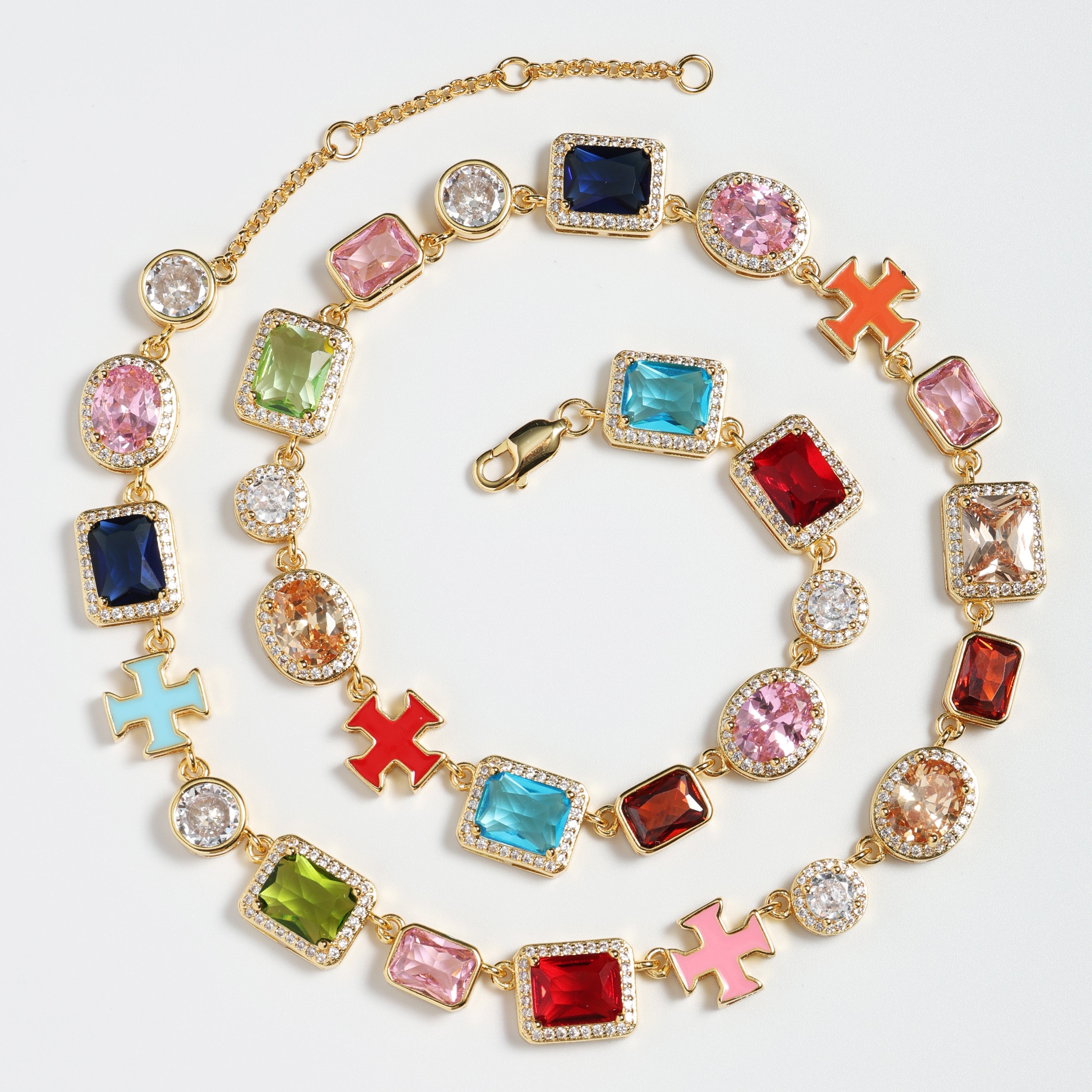 Gold Solstice Bundle (Gemstone Necklace＆ Bracelet)