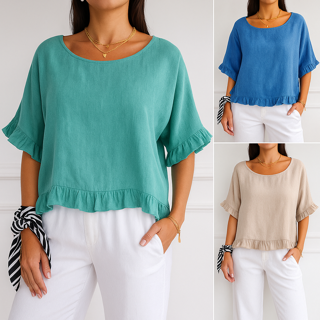 M-2XL cotton linen loose fit top Buy 1 Get 2 Free Today!!