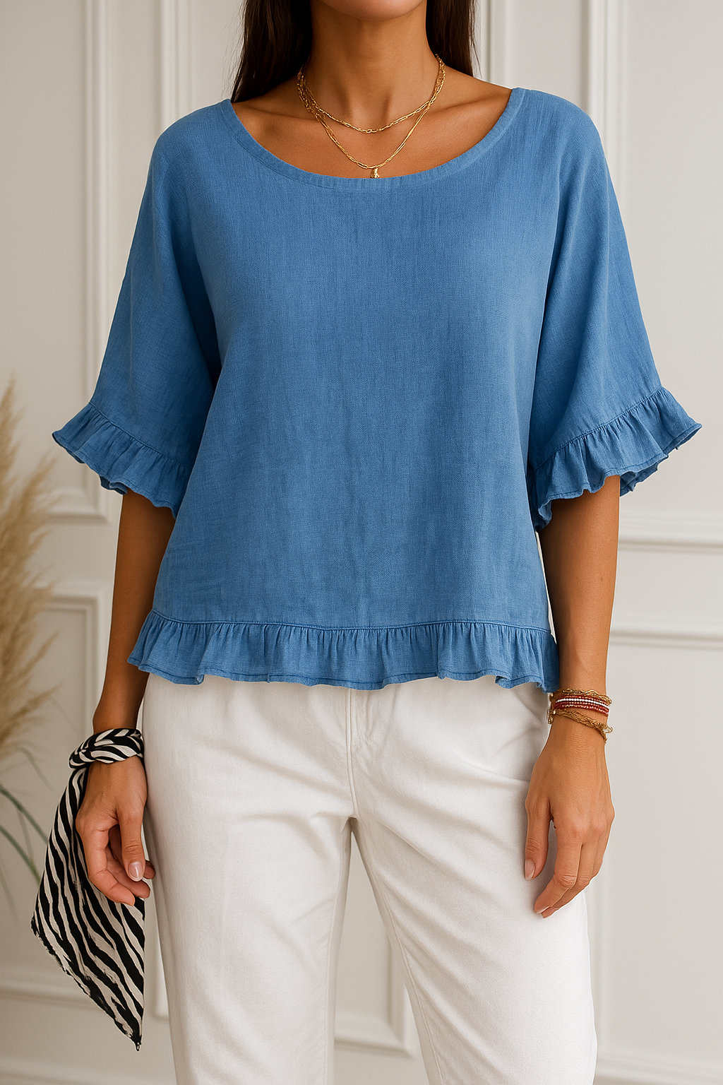 M-2XL cotton linen loose fit top Buy 1 Get 2 Free Today!!