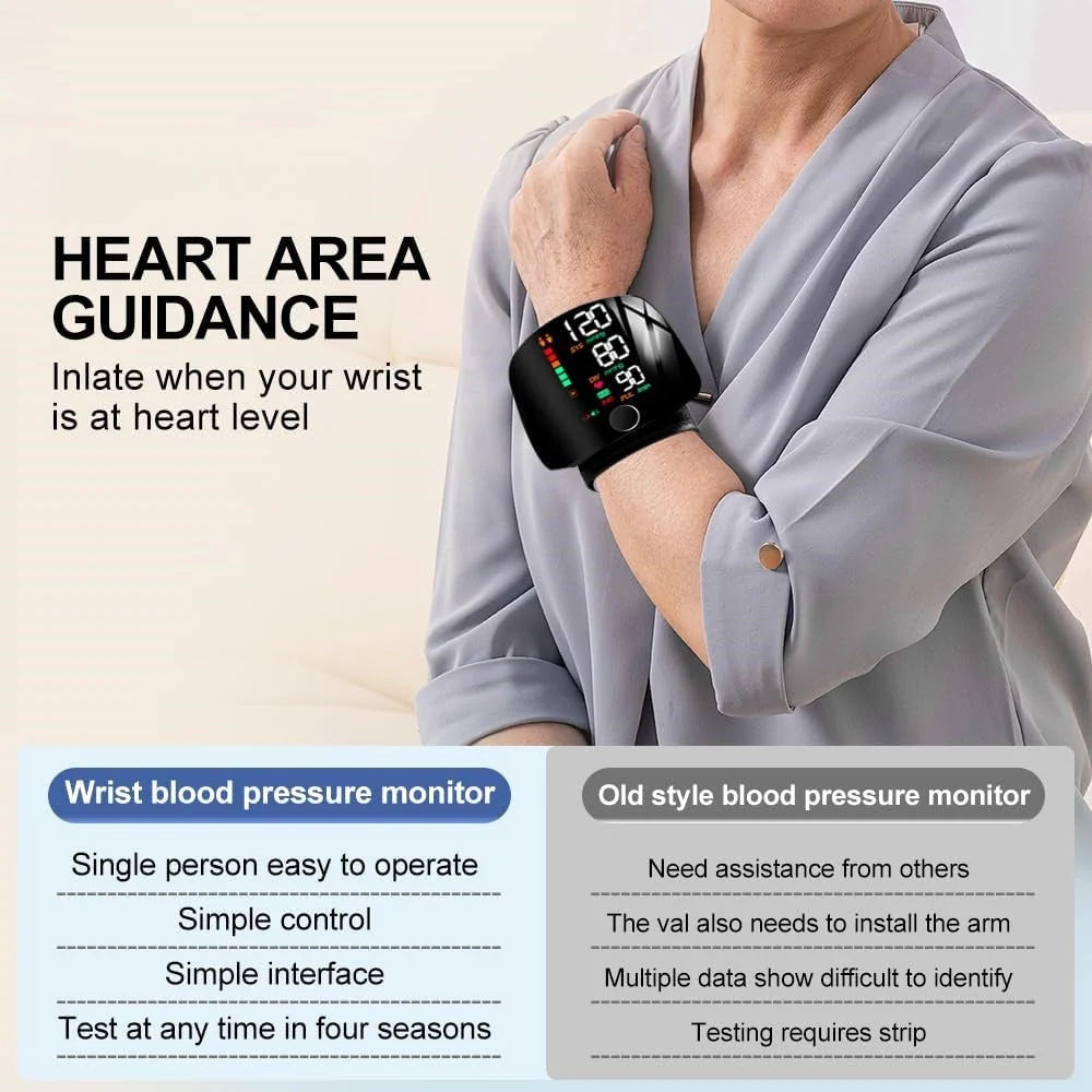Automatic Wrist BP Monitor™ - Accurate Readings, Backlit Display, Voice Alerts, Adjustable Fit & Travel Case