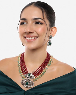 Moissanite Kundan Mala BUY 1 SET GET 1 SET FREE