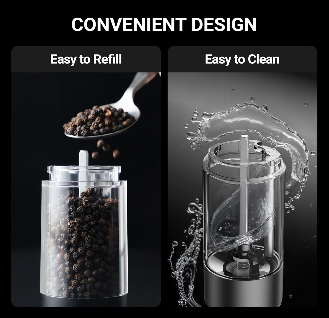 Premium AutoSpice Salt & Pepper Grinder - Buy 1 Get 1 Free