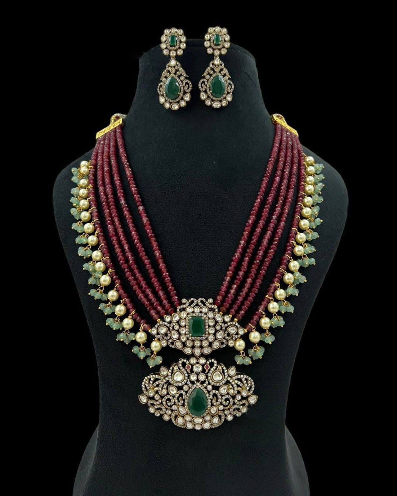 Moissanite Kundan Mala BUY 1 SET GET 1 SET FREE