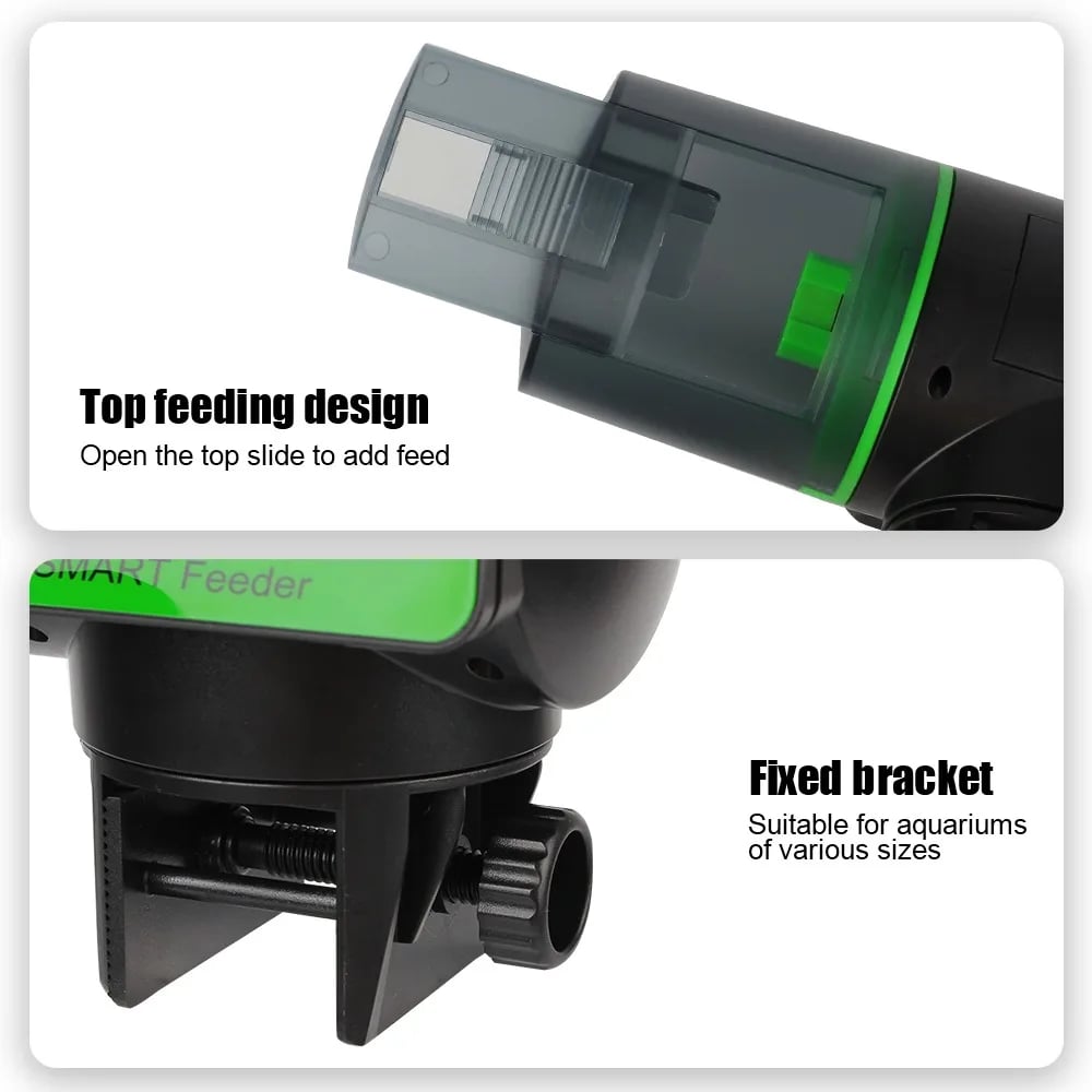 LZJV Smart Automatic Fish Feeder — 200 g Drum