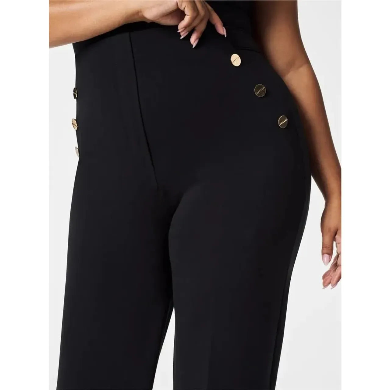 Tummy Control Button Wide Leg Pant Buy 1 Get 1 Free